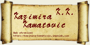 Kazimira Kamatović vizit kartica